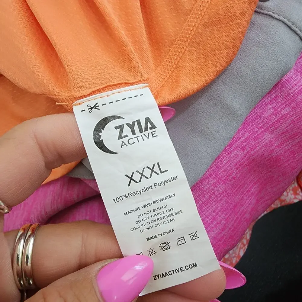 Zyia Top Womens 3XL Orange Vented Open Back Tank Lightweight Gym Train XXXL - Picture 4 of 5